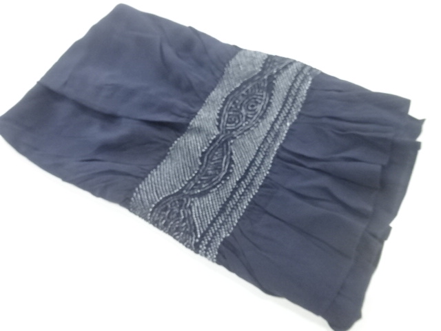 正絹　絞り抽象模様男物兵児帯